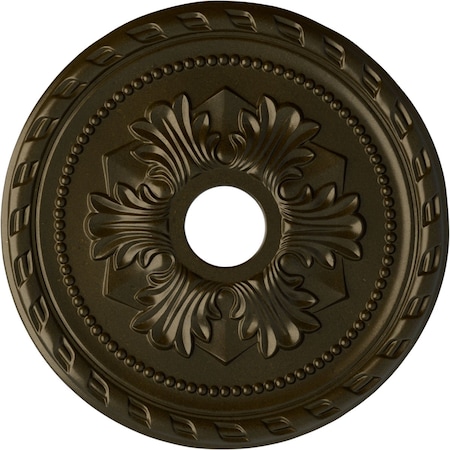 Ekena Millwork Palmetto Ceiling Medallion (Fits Canopies up to 5"), 20 7/8"OD x 3 5/8"ID x 1 5/8"P, Green Gold CM20PMGGS